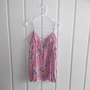 L Women's Cold Shoulder Floral Blouse